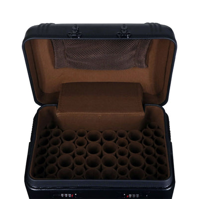 J Flowers Black 20x44 Hard Dealer Rolling Pool Cue Case - JFC2044BK