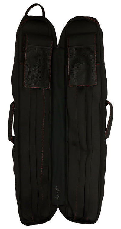 Jacoby Silver Fox 2.0 Butterfly Red 4x8 Soft Pool Cue Case - JCSFB4X8RD