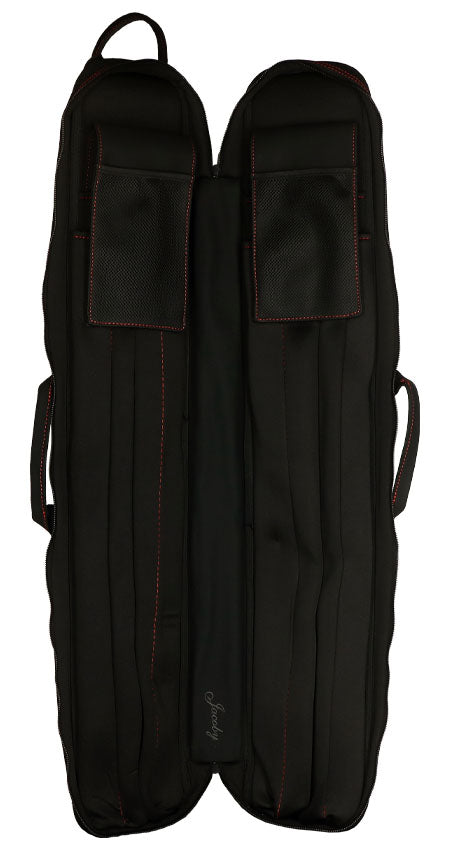 Jacoby Silver Fox 2.0 Butterfly Red 4x8 Soft Pool Cue Case - JCSFB4X8RD