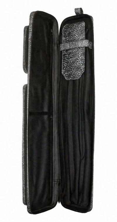 Triple 60 Margaret Styer Limited Edition 3x6 Custom Two-Tone Black/White Leather Butterfly Soft Cue Case
