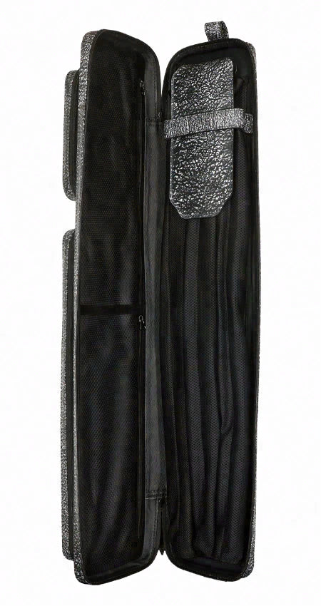 Triple 60 Margaret Styer Limited Edition 3x6 Custom Two-Tone Black/White Leather Butterfly Soft Cue Case