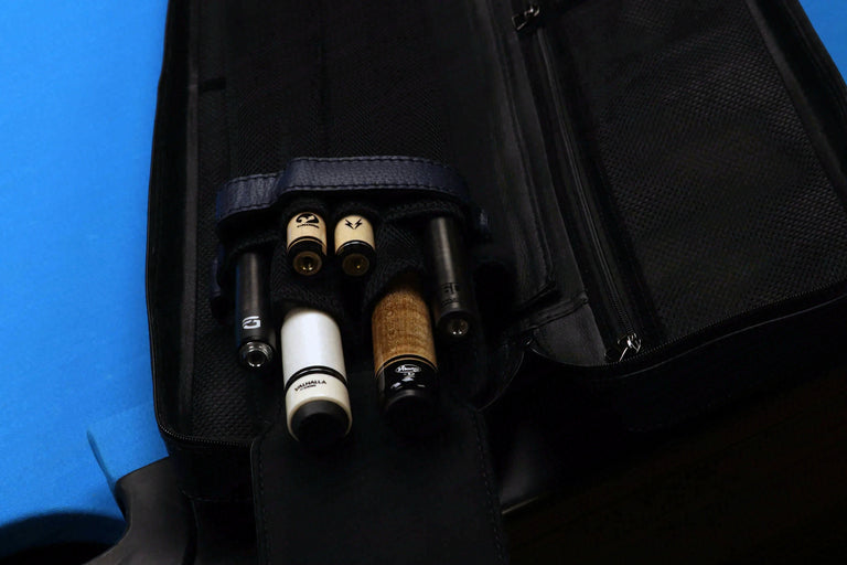 Triple 60 Fedor Gorst Limited 4X8 Custom Two-Tone Blue Leather Butterfly Soft Cue Case - Progressive
