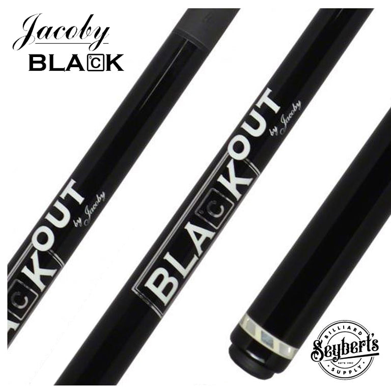 Jacoby BlaCkOut Black No Wrap Carbon Fiber Break/Jump Cue - JACBKOUT