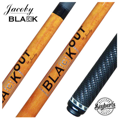 Jacoby BlaCkOut Orange with Sport Wrap Carbon Fiber Break/Jump Cue - JACBKOUTSGOR