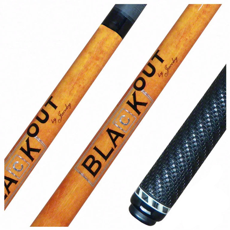 Jacoby BlaCkOut Orange with Sport Wrap Carbon Fiber Break/Jump Cue - JACBKOUTSGOR