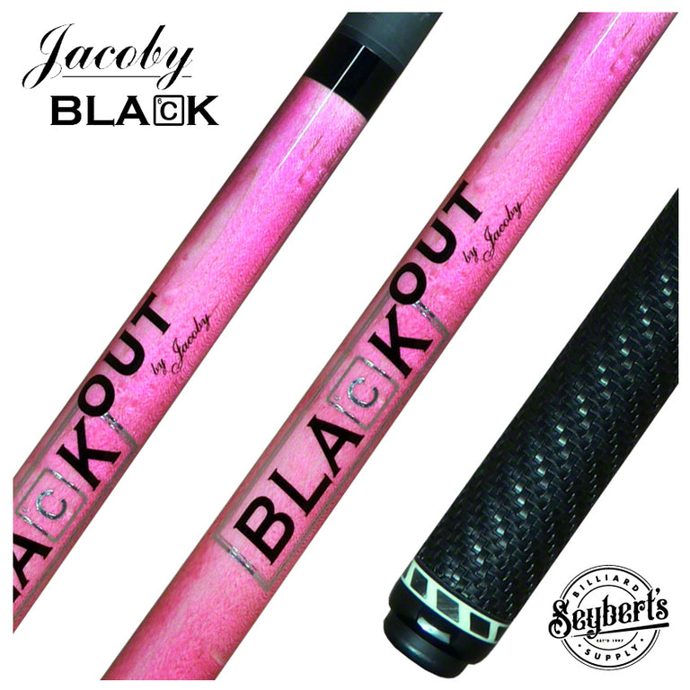 Jacoby BlaCkOut Pink with Sport Wrap Carbon Fiber Break/Jump Cue - JACBKOUTSGPK