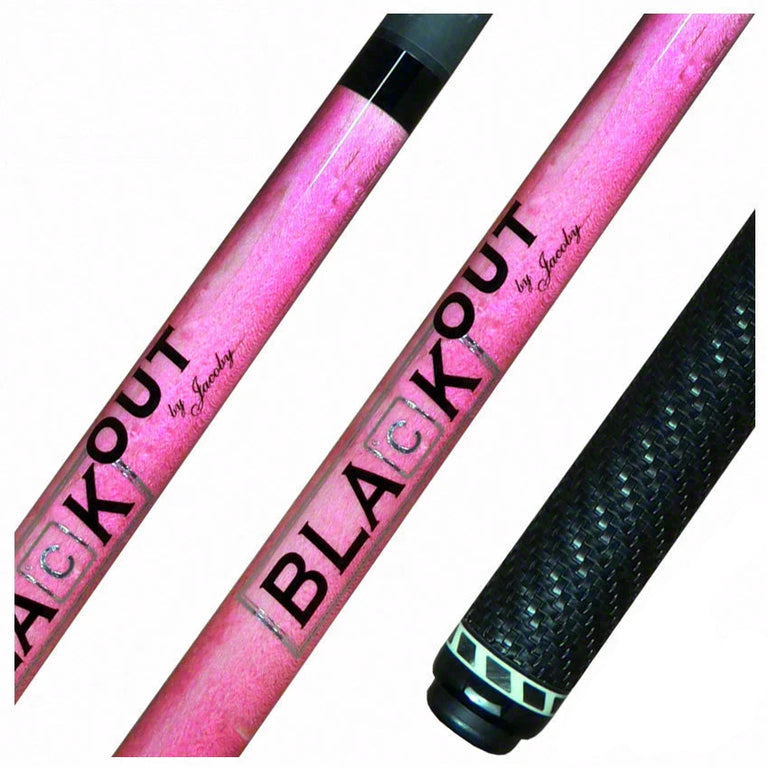 Jacoby BlaCkOut Pink with Sport Wrap Carbon Fiber Break/Jump Cue - JACBKOUTSGPK