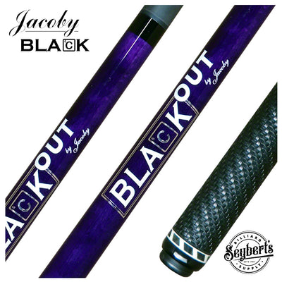 Jacoby BlaCkOut Purple with Sport Wrap Carbon Fiber Break/Jump Cue - JACBKOUTSGPUR