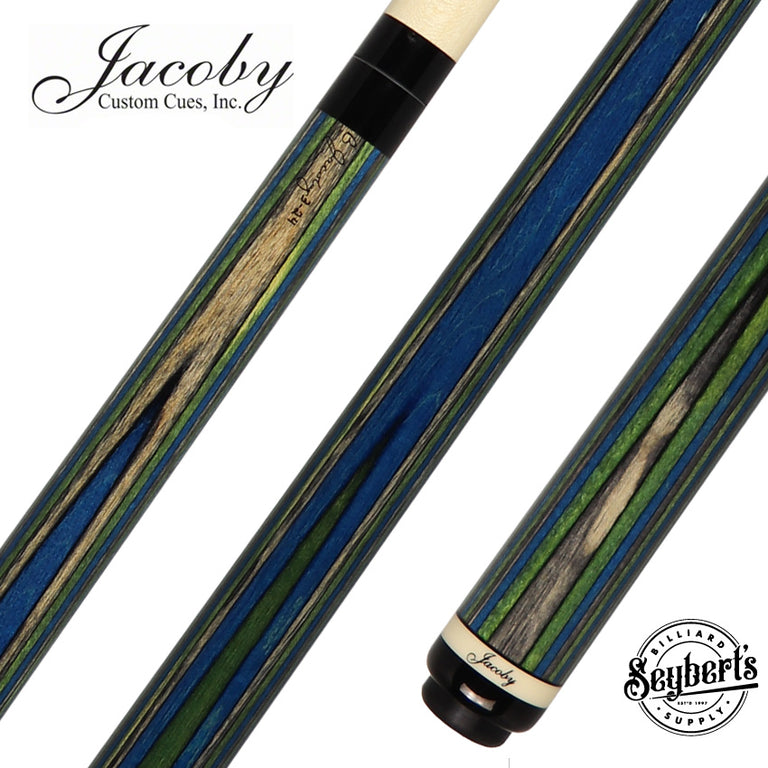 Jacoby Element Wind Cue Laminated Teal/Green/Purple - JACLAMWIND