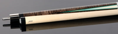 Joss Walnut-Stained Maple with Blue and White Points Pool Cue - JCHMO17