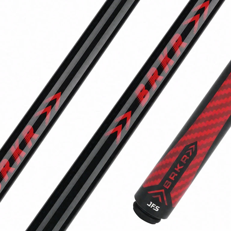 JFlowers Red BRKR No Wrap Break Cue with Carbon Shaft