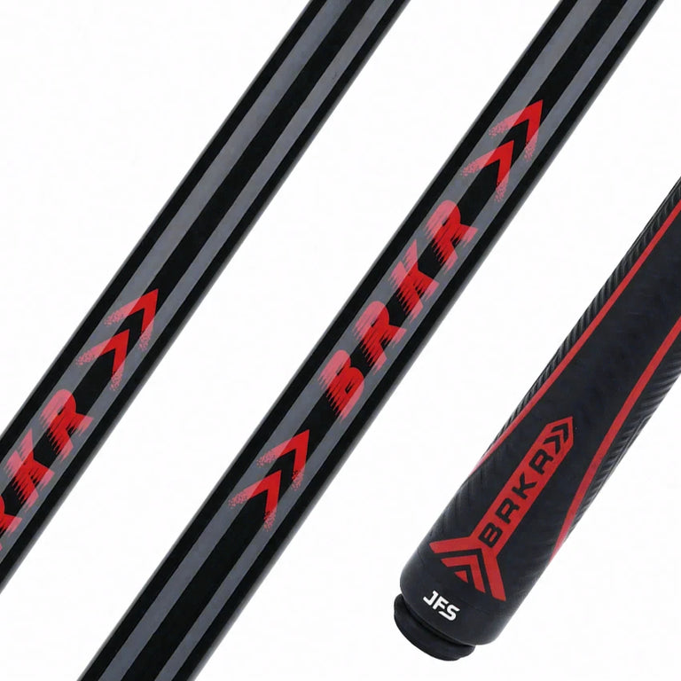 JFlowers Red BRKR Break Cue with Sport Wrap and Carbon Shaft