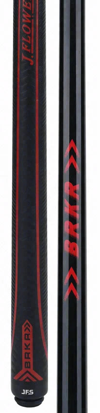 JFlowers Red BRKR Break Cue with Sport Wrap and Carbon Shaft