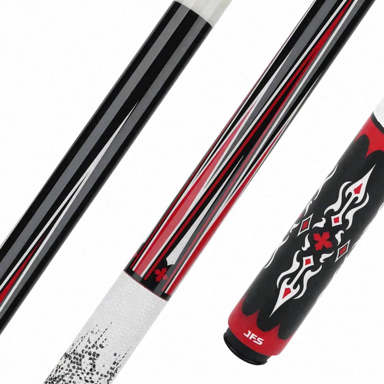 JFlowers Dante 2 Limited Edition Pool Cue with White Lizard Wrap and Carbon Shaft