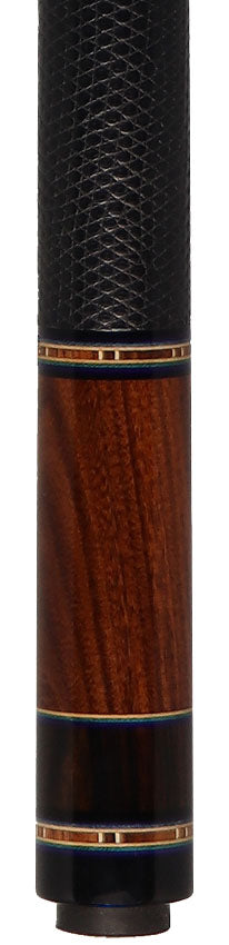 Jim Pierce Custom Cues - Mecasser Ebony with 6 Pao Ferro Points