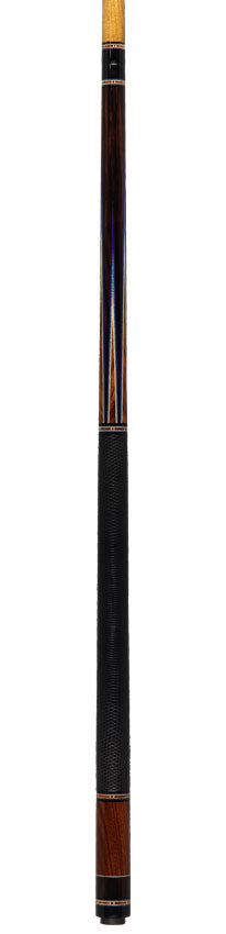 Jim Pierce Custom Cues - Mecasser Ebony with 6 Pao Ferro Points - 2 Shafts