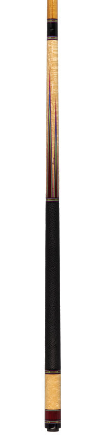 Jim Pierce Custom Cues - Birdseye Maple with 6 Purpleheart Points - 2 Shafts