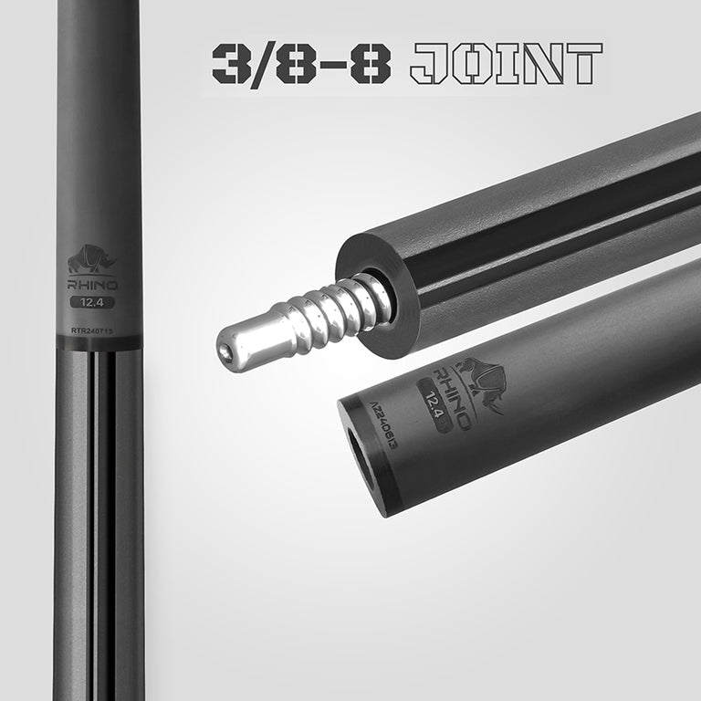 Rhino Nebula 2 Charcoal Gray No Wrap Carbon Pool Cue