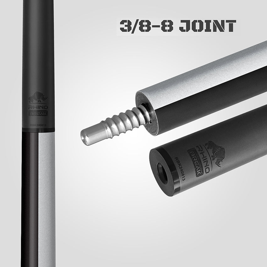 Rhino Komet II Series Charcoal Gray No Wrap Carbon Break Cue