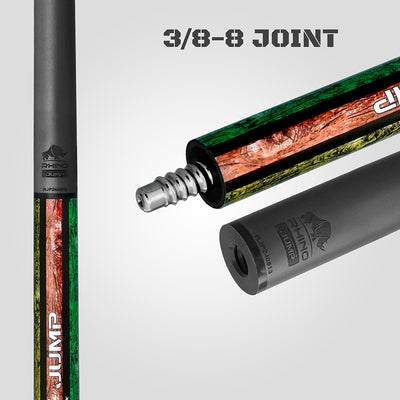 Rhino Parkour Multicolored No Wrap Carbon Jump Cue