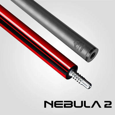 Rhino Nebula 2 Crimson Red Carbon Pool Cue with Sports Wrap