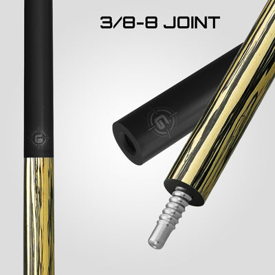 Rhino G-W Series Pale Moon Ebony Graphic No Wrap Carbon Pool Cue - DIS