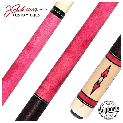 Pechauer JP Series JP04T Pink-Stained Maple Pool Cue with Linen Wrap