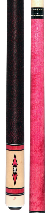 Pechauer JP T Series Pink-Stained Maple Pool Cue with Linen Wrap