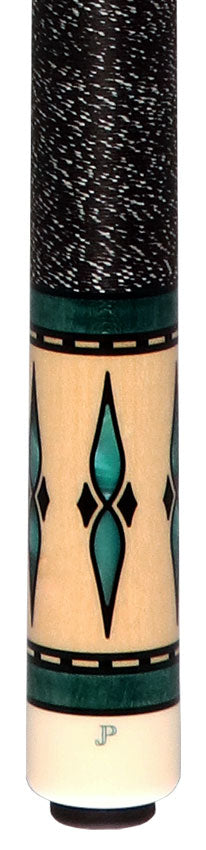 Pechauer JP T Series Teal-Stained Maple Pool Cue with Linen Wrap