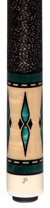 Pechauer JP T Series Teal-Stained Maple Pool Cue with Linen Wrap