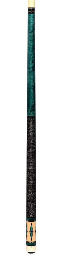 Pechauer JP T Series Teal-Stained Maple Pool Cue with Linen Wrap