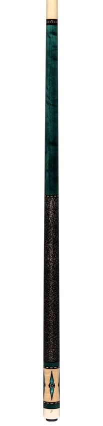 Pechauer JP T Series Teal-Stained Maple Pool Cue with Linen Wrap