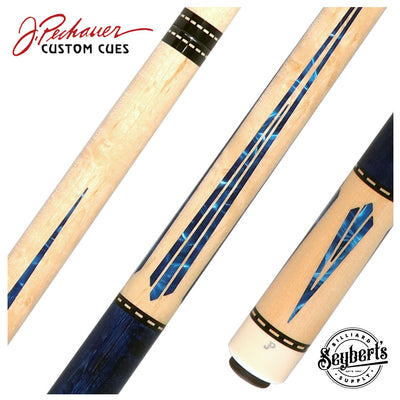 Pechauer JP T Series Natural Maple with Blue Points Pool Cue with Irish Linen Wrap