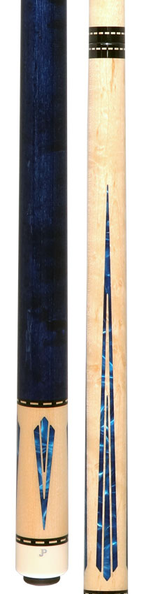 Pechauer JP T Series Natural Maple with Blue Points Pool Cue with Irish Linen Wrap