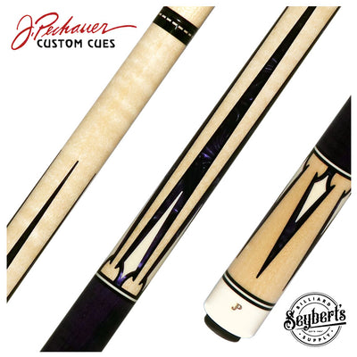 Pechauer JP T Series No-Stained Maple with Purple Pearl Points No Wrap Pool Cue