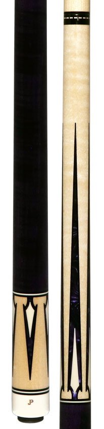 Pechauer JP T Series No-Stained Maple with Purple Pearl Points No Wrap Pool Cue
