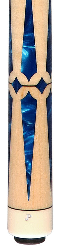 Pechauer JP T Series Figured Maple with Blue Pearl Inlays No Wrap Pool Cue