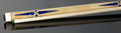 Pechauer JP T Series Figured Maple with Blue Pearl Inlays No Wrap Pool Cue