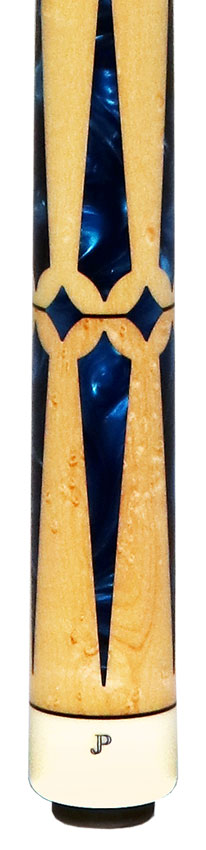 Pechauer JP T Series Figured Maple with Blue Pearl Inlays No Wrap Pool Cue