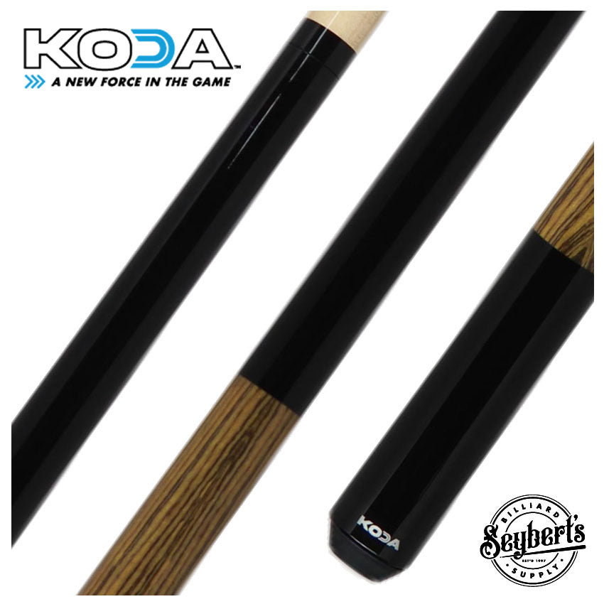 KODA Black with Bocote Graphic Pool Cue - KD21 - Seybert's