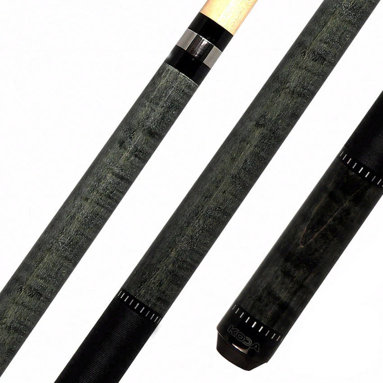 KODA Gray-Stained Maple Pool Cue with Linen Wrap