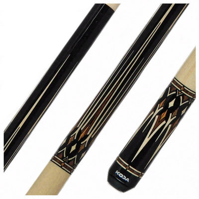 KODA  Black with Cocobolo and Maple Graphic Pool Cue - KD53