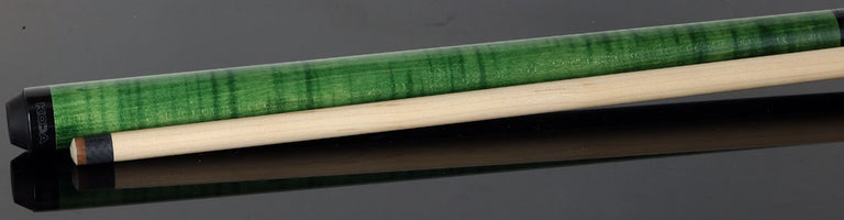 KODA Green Stained Curly Maple 25oz. Heavy Hitter Break/Jump Cue