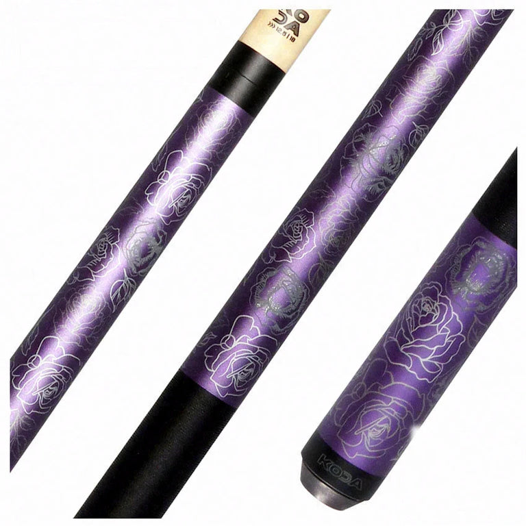 KODA Purple Rose Graphic Pool Cue - KDV30PL