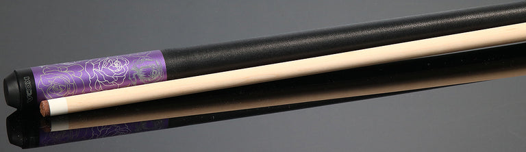 KODA Purple Rose Graphic Pool Cue - KDV30PL
