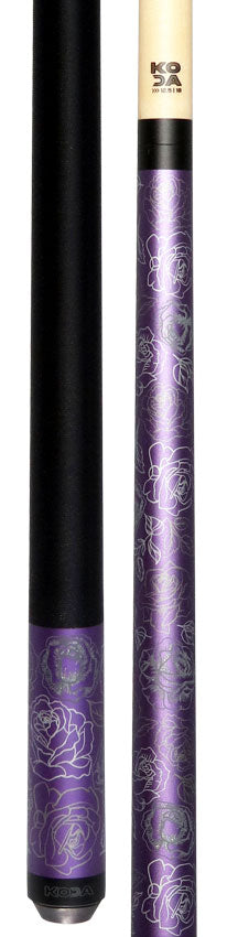 KODA Purple Rose Graphic Pool Cue - KDV30PL