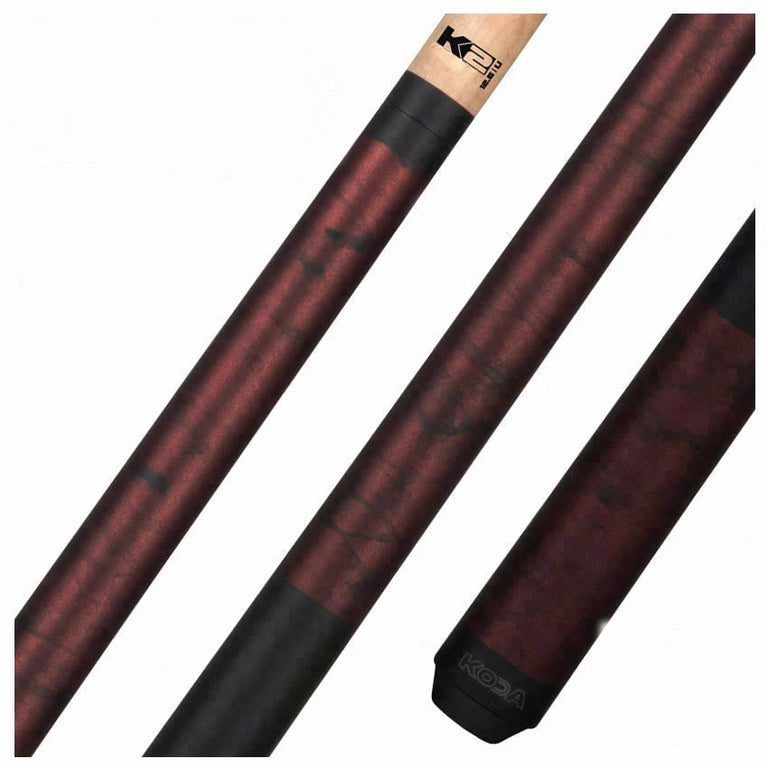 K2 KL103 Burgundy Smoke Matte Graphic Pool Cue with K2 LD 12.5mm Shaft - KL103