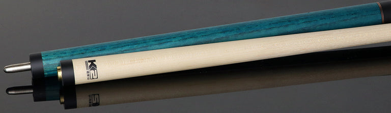 K2 Teal-Stained Ash No Wrap Pool Cue with 12.50mm K2 LD Shaft