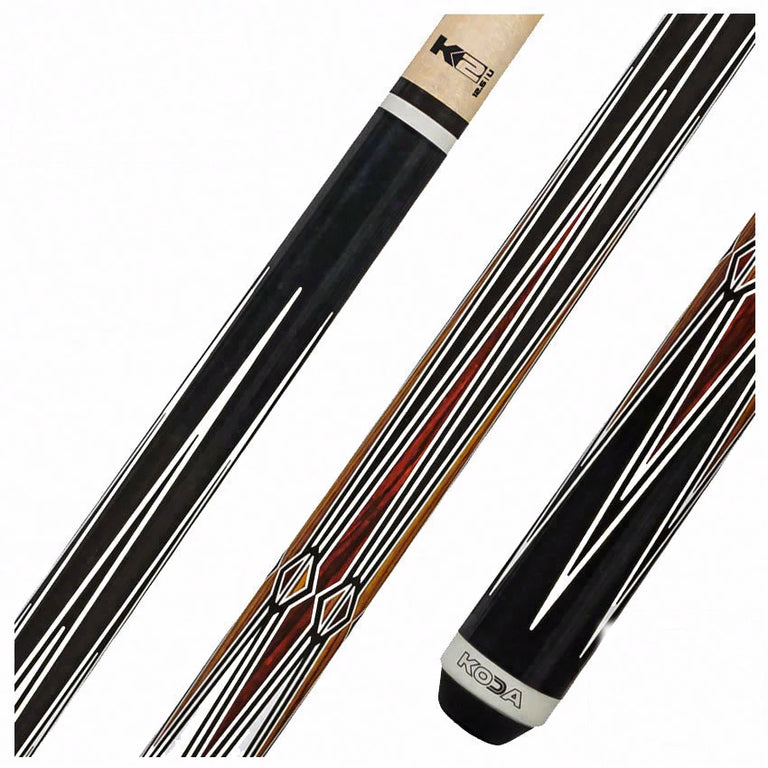 K2 KL131 Cocobolo and Bocote Graphic Pool Cue with 12.50mm K2 LD Shaft - KL131