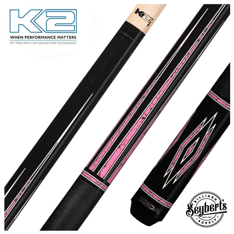 K2 KL140 Black and Pink Recon Graphic Play Cue W/ 12.50mm K2 LD Shaft